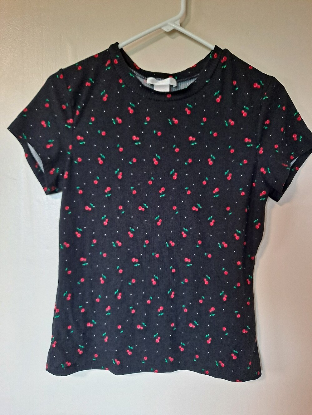 Kids Black Cherry Print Short Sleeve Tee